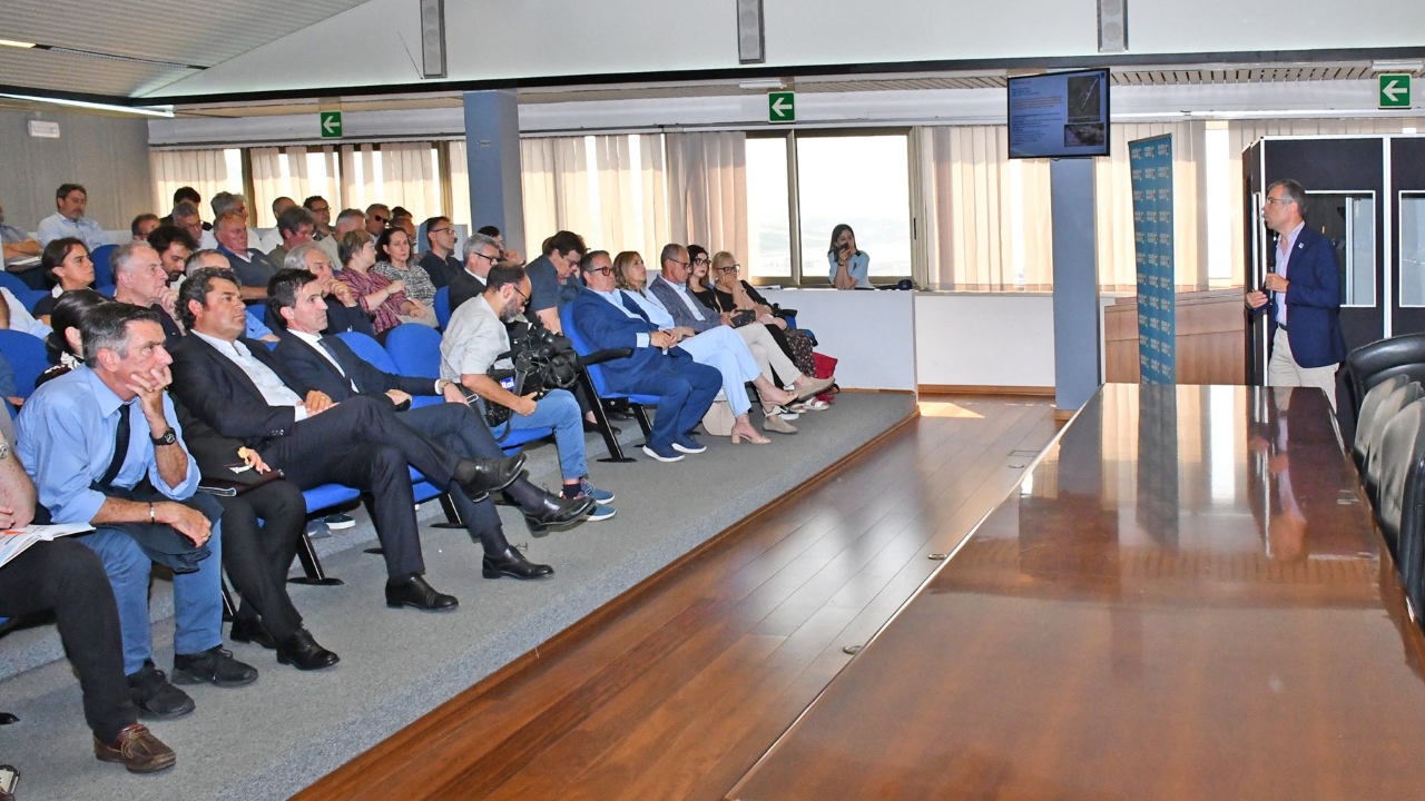 L'intervento di Luca Ferraris, presidente Fondazione CIMA, durante il convegno sulla sicurezza idraulica dell'area Misa-Nevola dopo l'alluvione 2022
